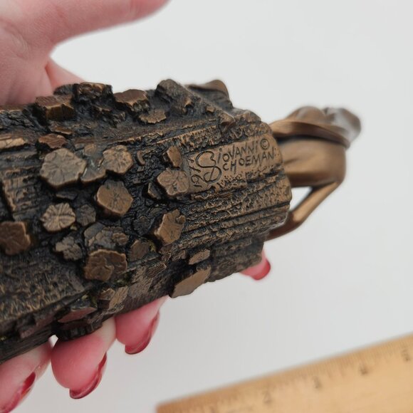 Vintage 1977 Giovanni Schoeman Cold Cast Bronze Sculpture Wood Nymph - Picture 7 of 9